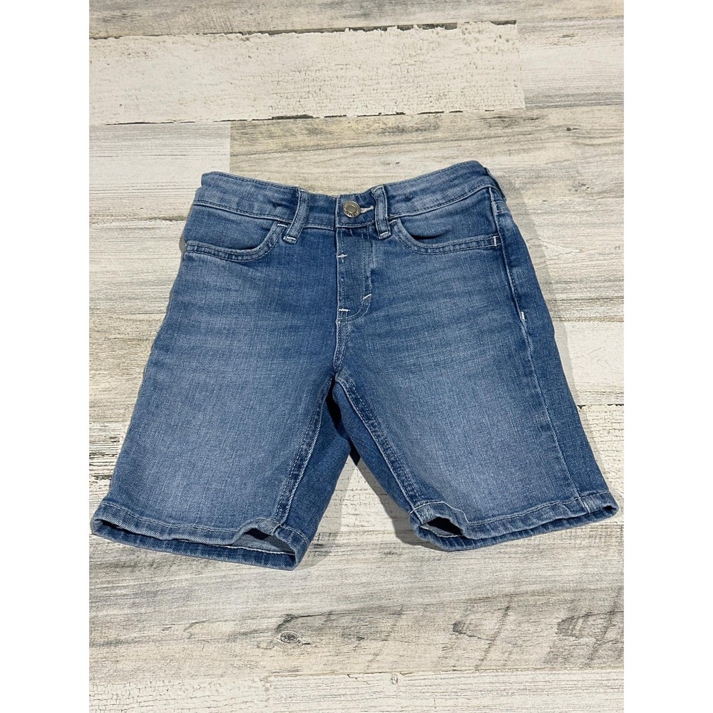 H&M Denim Shorts Girls 5T Blue Bermuda Jorts Stretch Casual Kidcore EUC